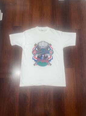 Vintage NOS Atlanta Braves 1992 World Series Baseball MLB Shirt XL FOTL Cotton